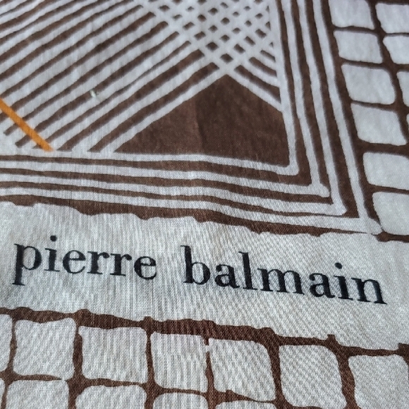 Pierre Balmain Brown and Orange Scarf - Picture 2 of 6